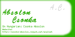 absolon csonka business card